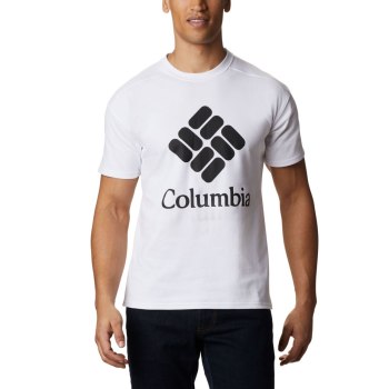 Columbia T-Shirt Heren, Lodge Logo Wit, 39AMUNZJI